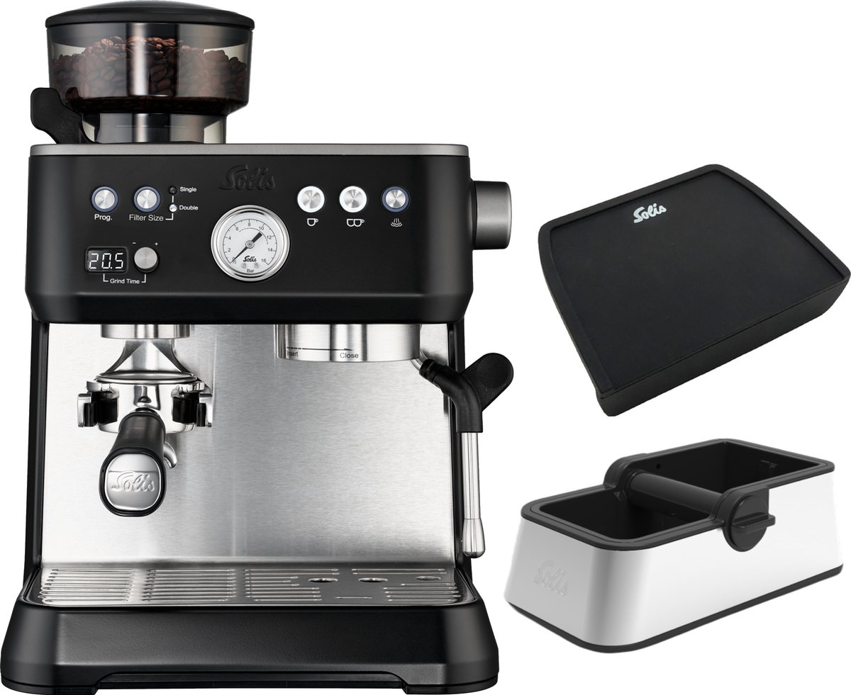 Solis Grind & Infuse Perfetta 1019 Pistonmachine Espressomachine met Koffiemolen