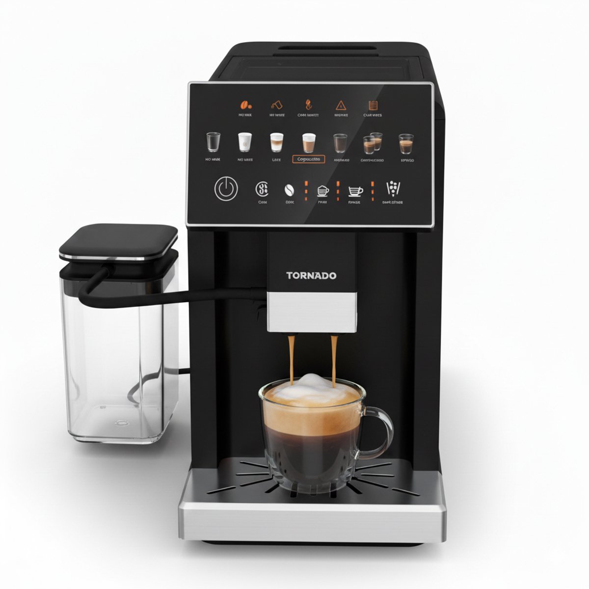Tornado TCMA-1001-GS Volautomatisch Koffiezetapparaat - 20 Bar - Melkreservoir