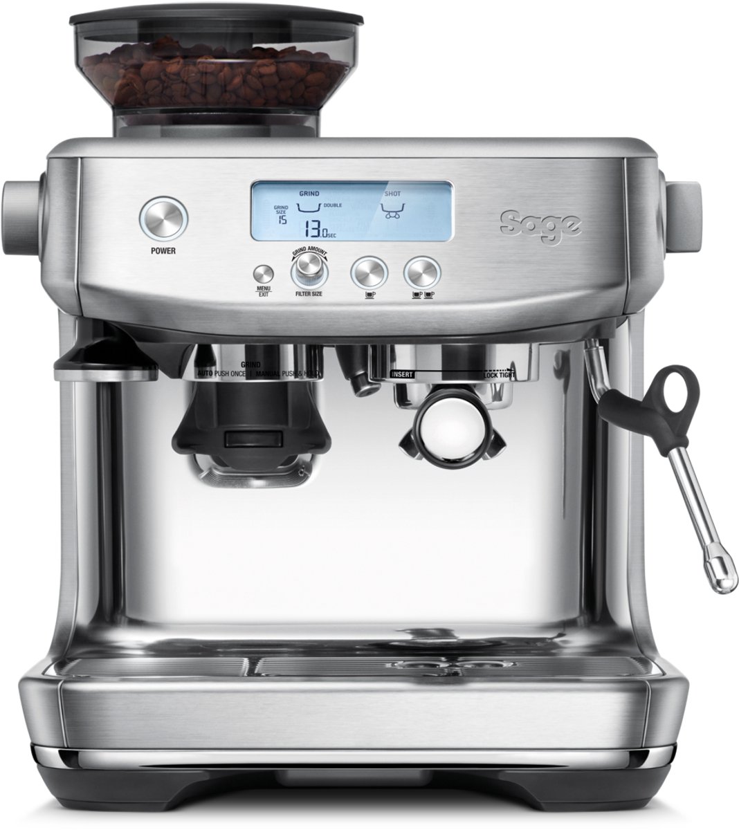 Sage the Barista Pro RVS espressomachine met geïntegreerde molen