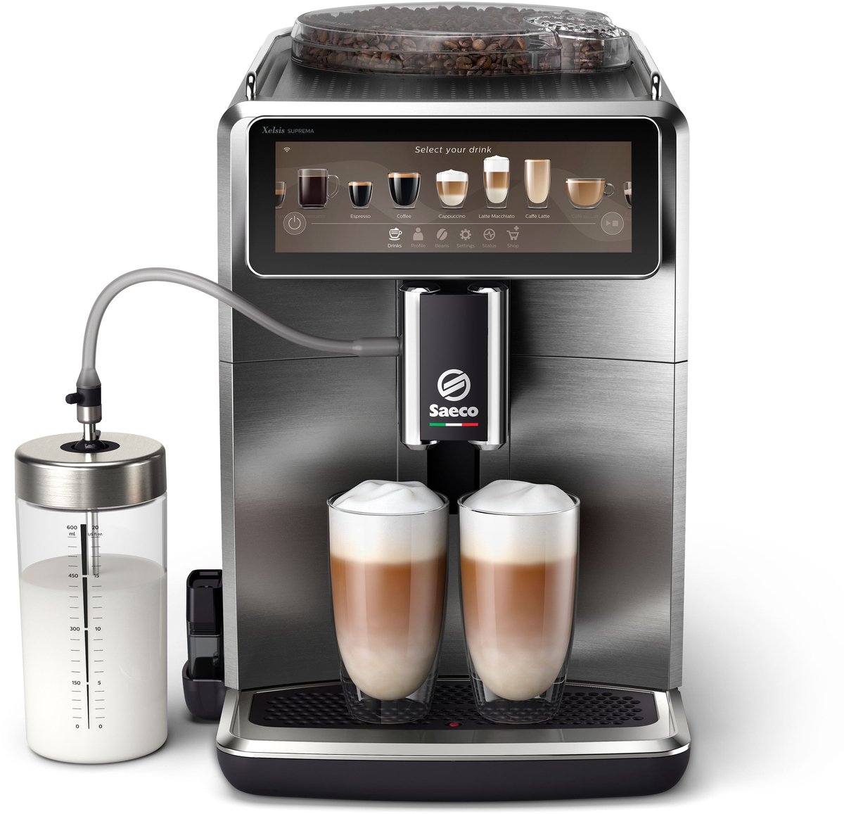 Saeco Xelsis Deluxe (SM8785/00) - Volautomatische Espressomachine Zilver