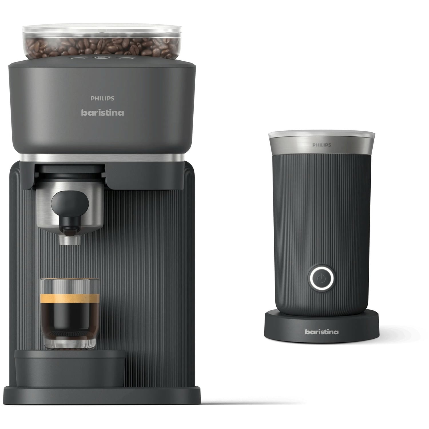 Philips Baristina + Melkopschuimer Bundel - Espressomachine - Wit